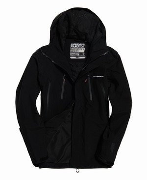 Superdry Hydrotech Ultimate Waterproof Férfi Kabát Fekete | SOPGL3678